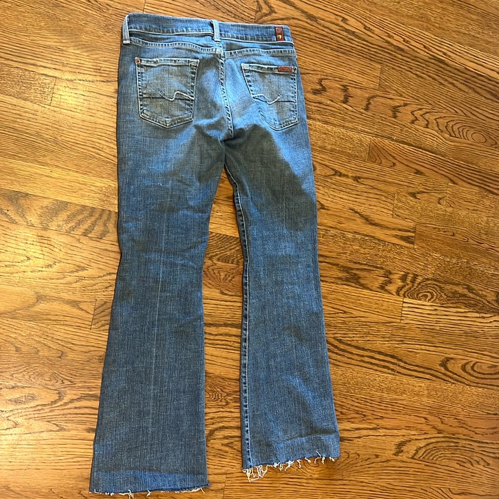Vintage low rise 7 for all mankind straight leg cropped jeans